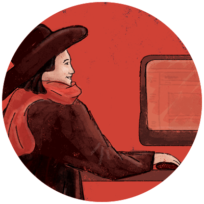 Edit content online illustration